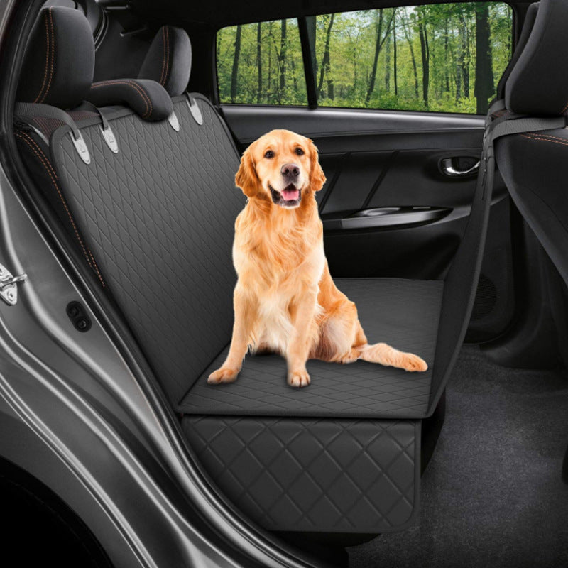 Pet Seat Cover with Mesh View, Zipper & Pocket for Travel