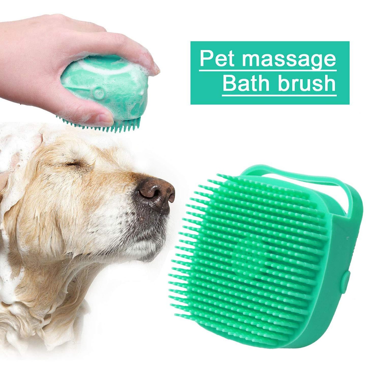 Pet Dog & Cat Silicone Shampoo Massager Brush