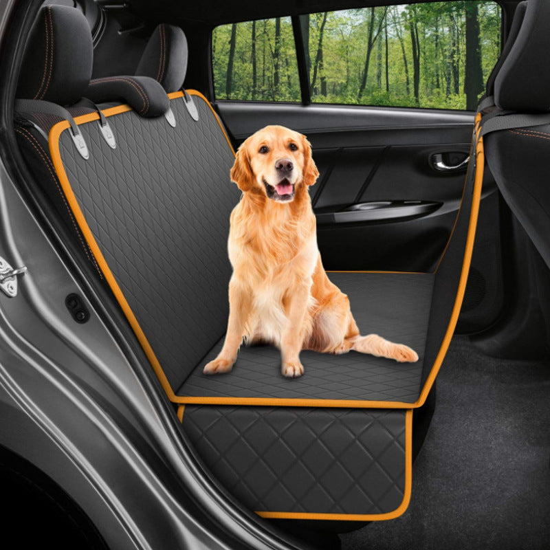 Pet Seat Cover with Mesh View, Zipper & Pocket for Travel