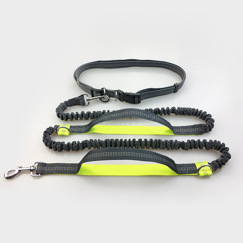 Double Elastic Reflective Running Dog Leash